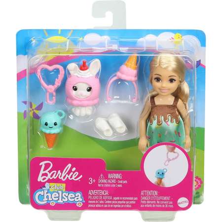Кукла Barbie Семья Челси в тематическом костюме Мороженое GHV72
