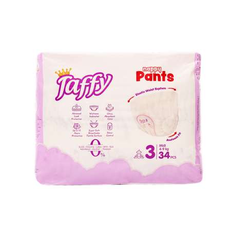 Подгузники-трусики Taffy Premium Care happy Pants 3 MIDI 4-9 кг 34 шт