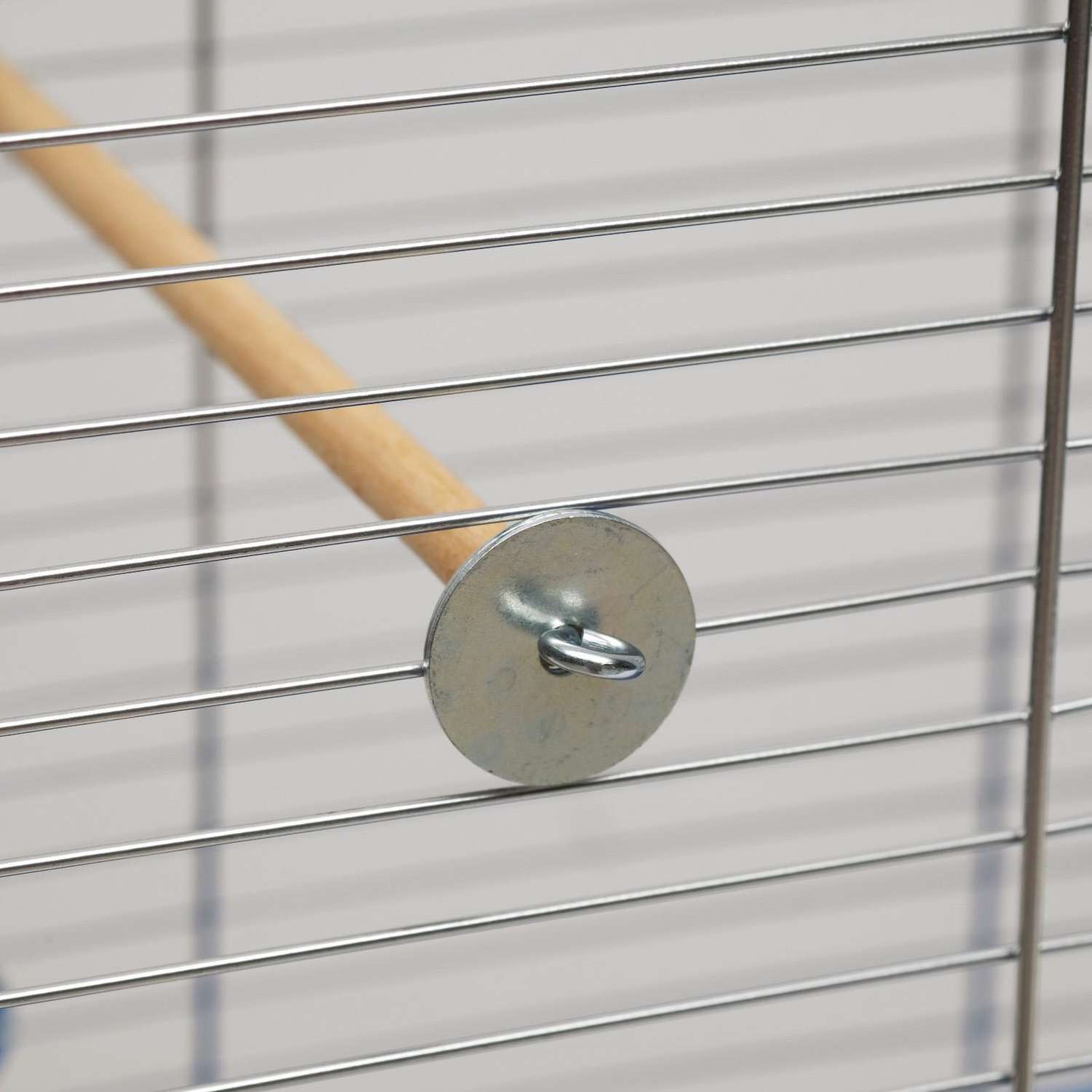 Клетка для птиц Пижон хром укомплектованная 41х30х65 см бирюзовая - фото 5