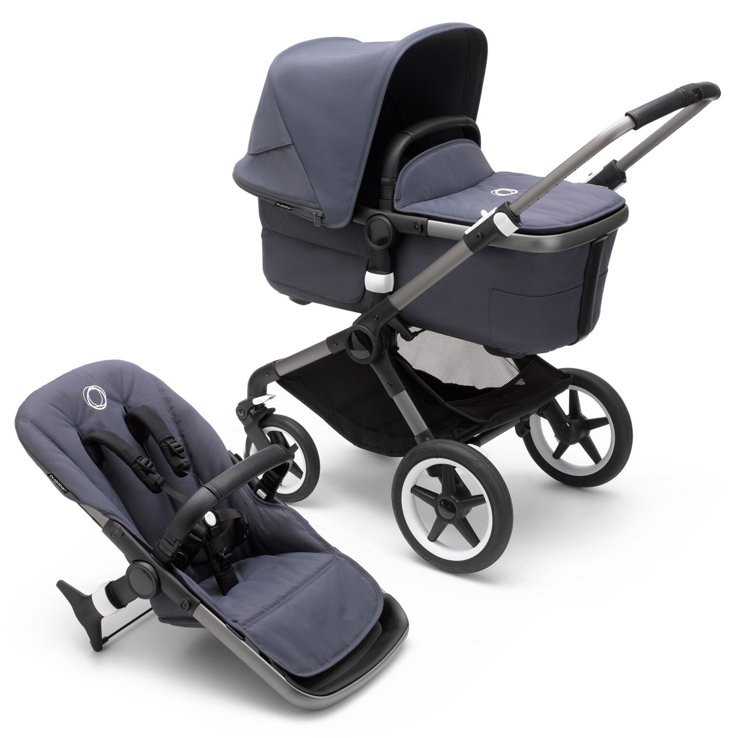 Коляска 2в1 Bugaboo Fox3 Complete Graphite Stormy Blue-Stormy Blue 2306010004 - фото 2