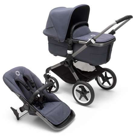 Коляска 2в1 Bugaboo Fox3 Complete Graphite Stormy Blue-Stormy Blue 2306010004