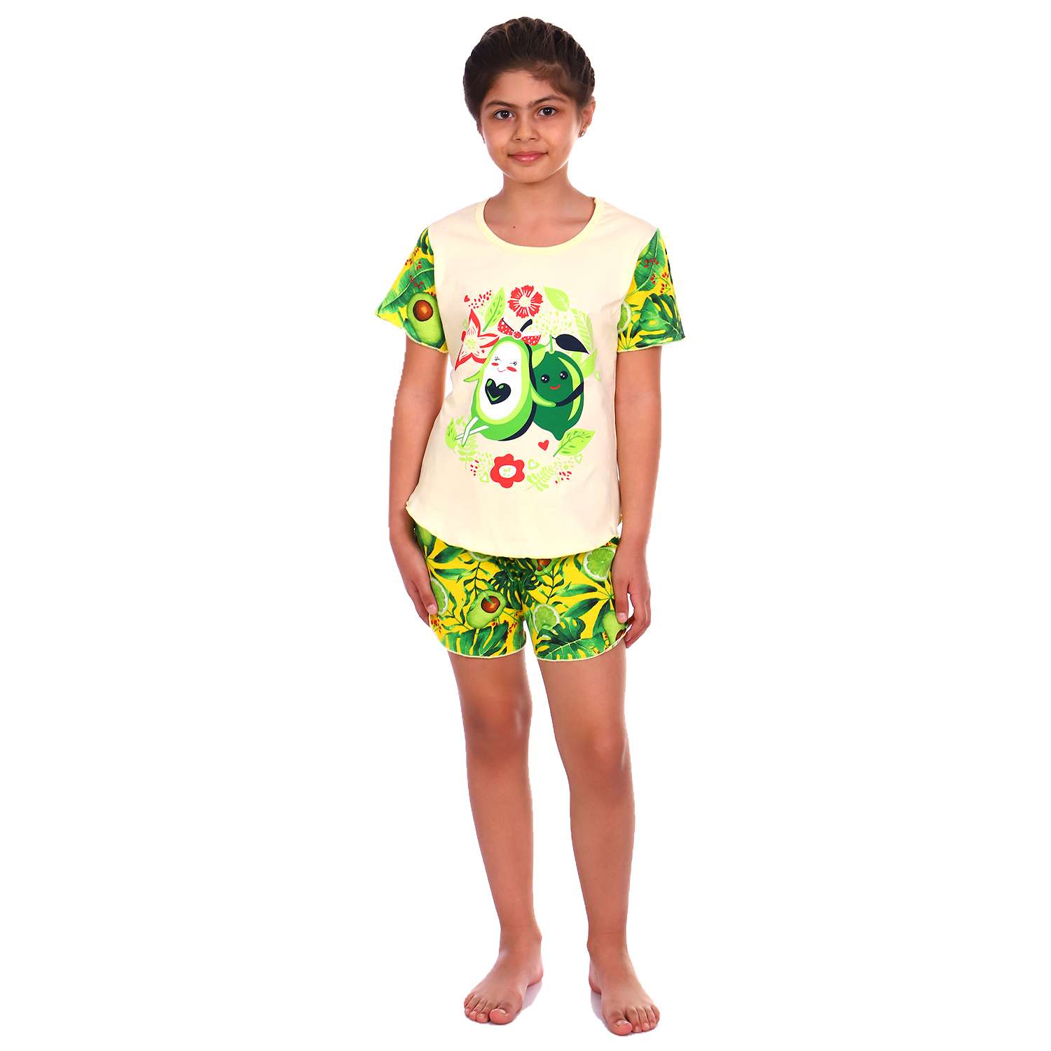 Пижама Детская Одежда 004К8Кр/желто-зеленый - фото 1