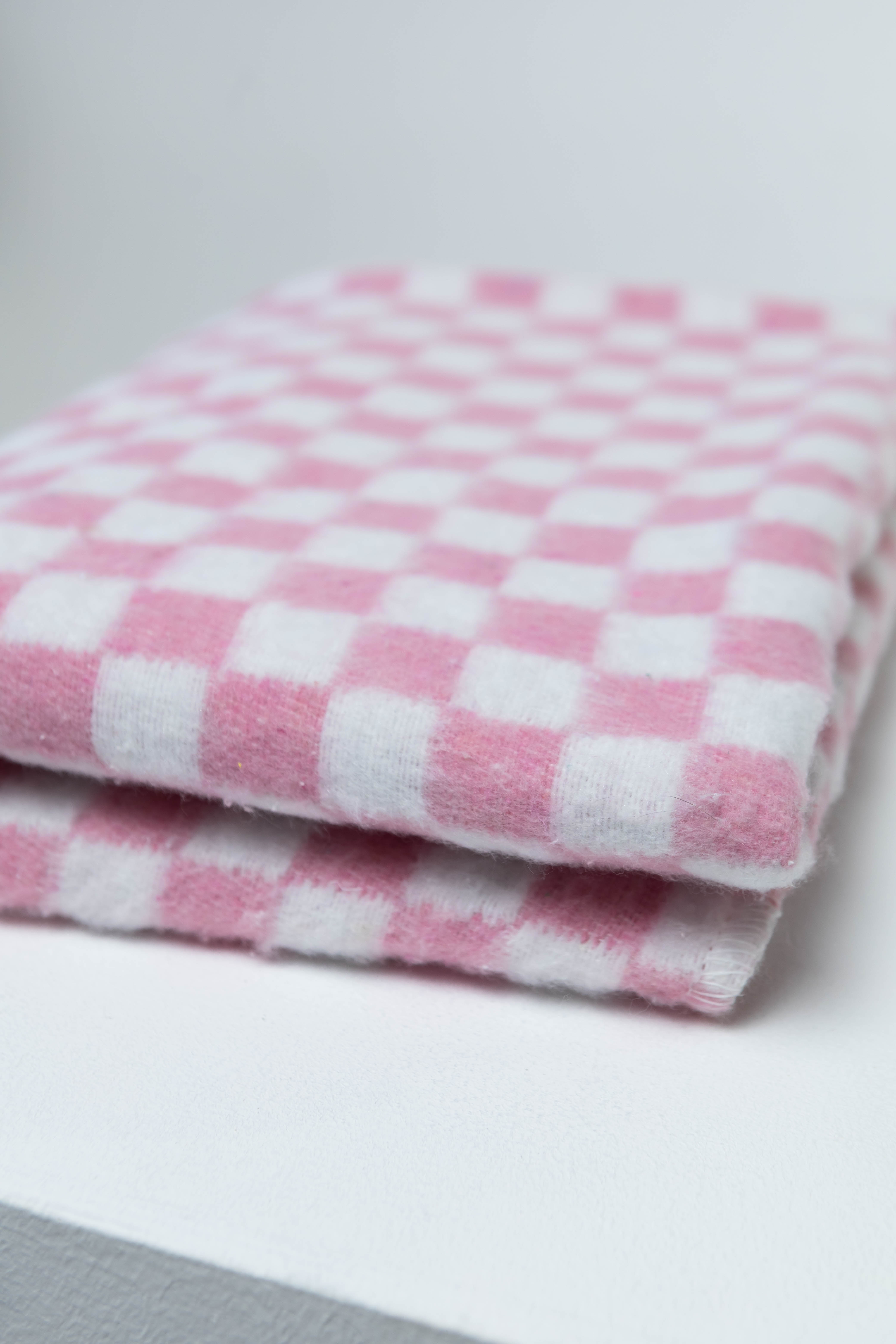 Одеяло байковое детское Суконная фабрика г. Шуя 100х140 рисунок клетка розовый - фото 7