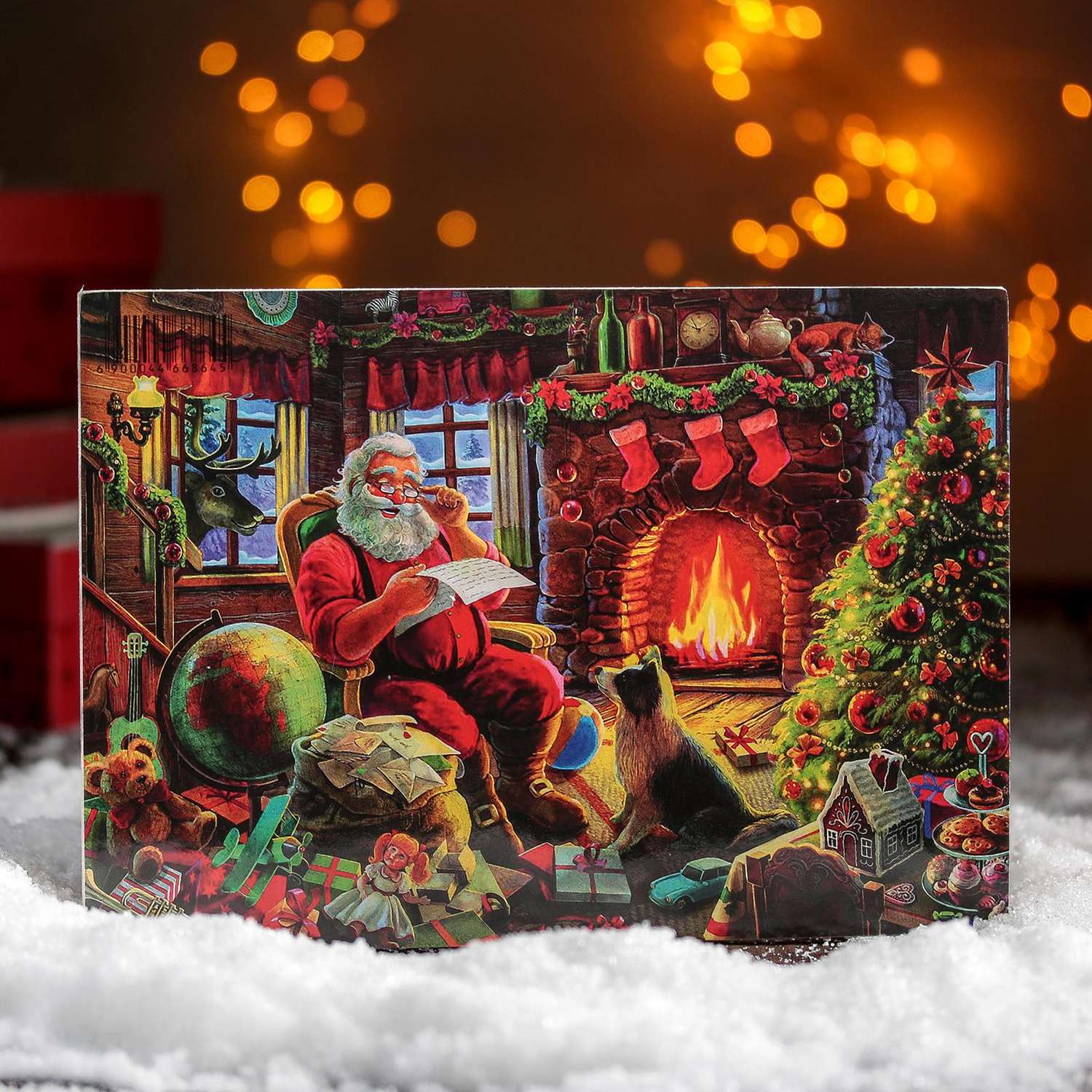 Доска Доляна разделочная «С Новым Годом! Добрый Дедушка Мороз» 23×16 см - фото 1