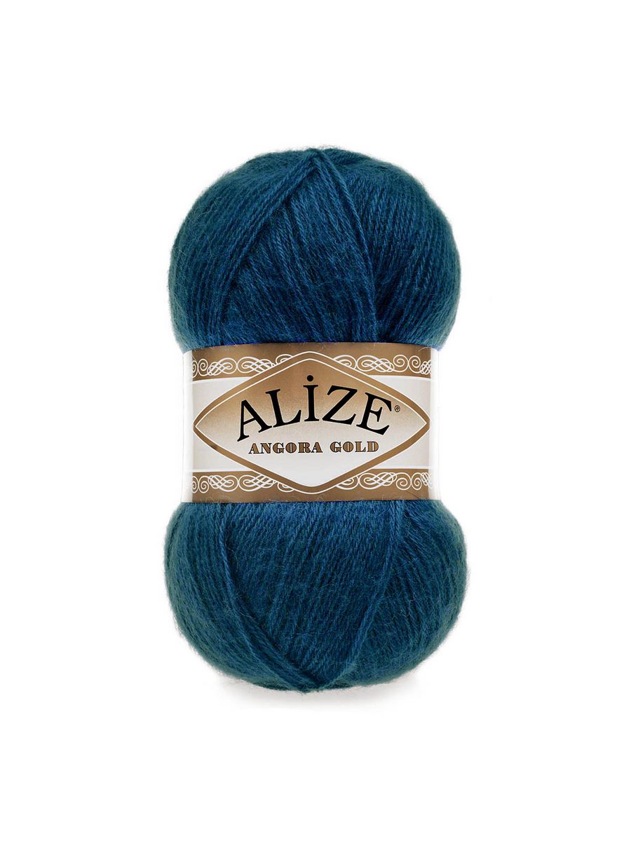 Пряжа Alize мягкая теплая для шарфов кардиганов Angora Gold 100 гр 550 м 5 мотков 17 синий - фото 6