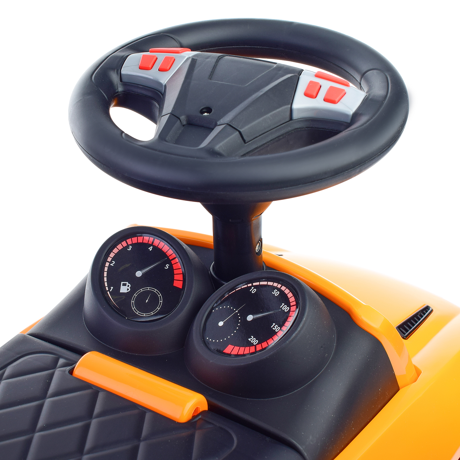 Каталка-толокар Полесье автомобиль SuperCar №2 со звуковым сигналом оранжевая - фото 3