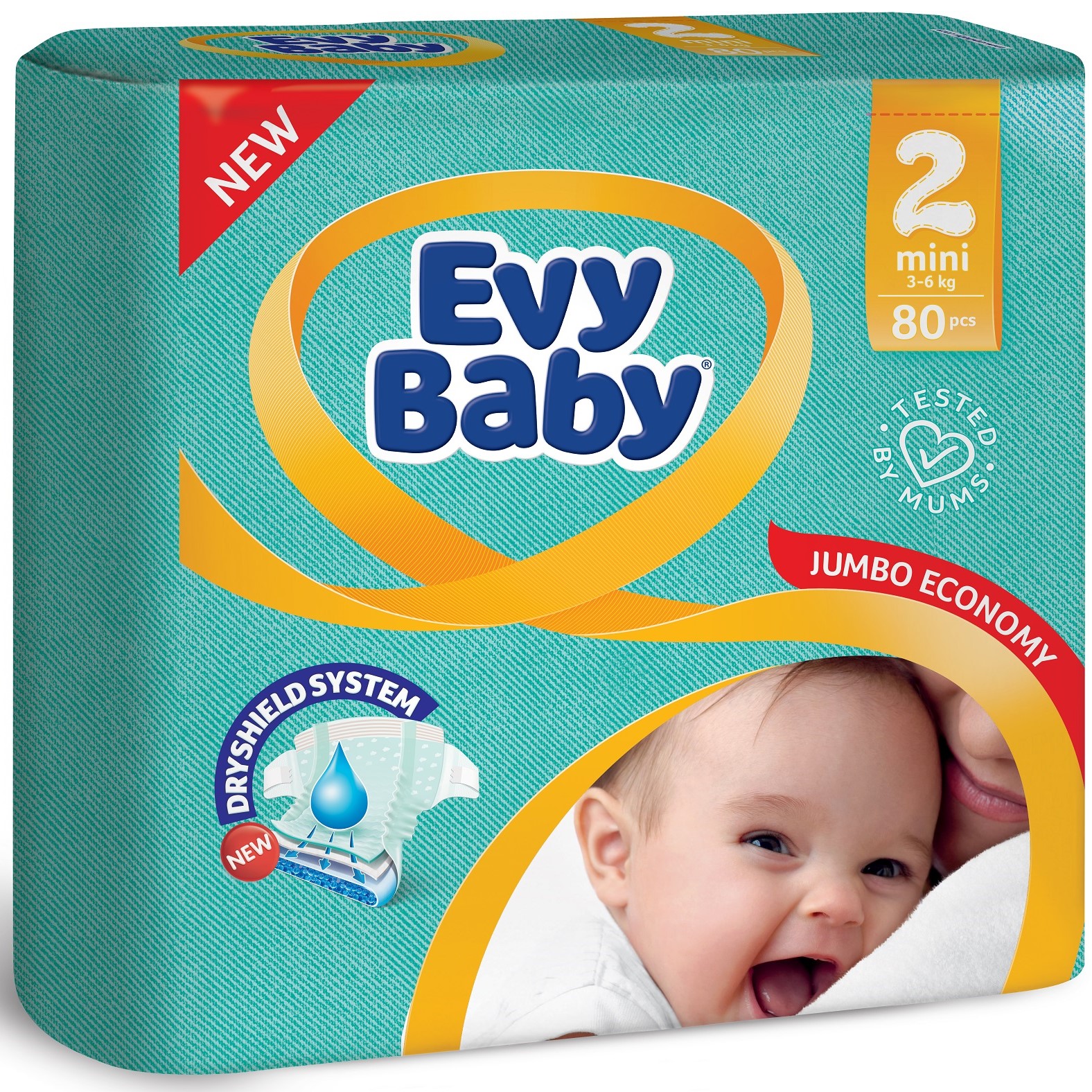 Подгузники Evy Baby 80 шт. S - фото 1