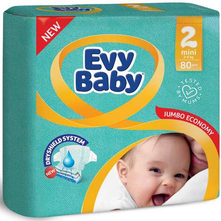 Подгузники Evy Baby 80 шт. S