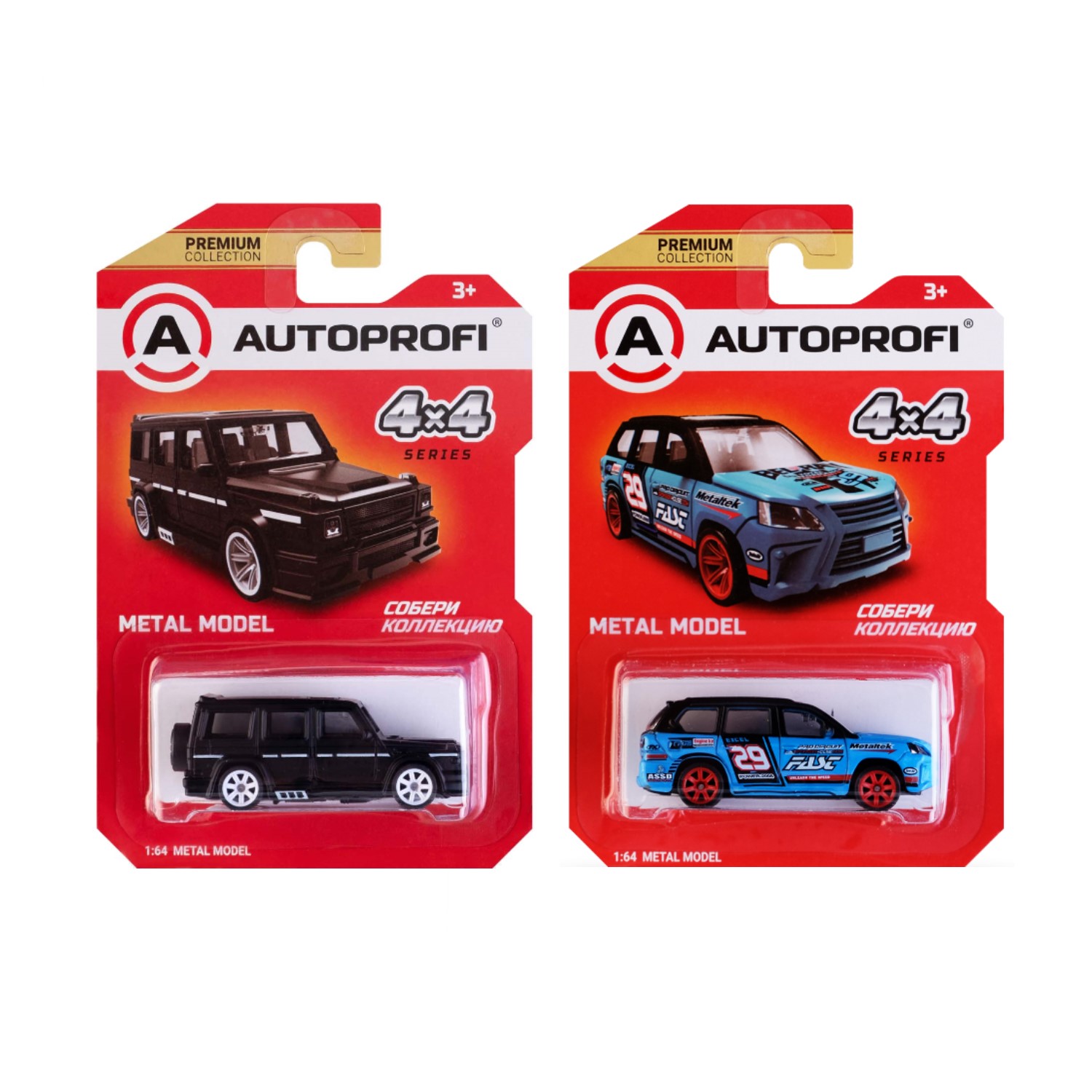 Машинка коллекционная 1:64 Autoprofi Premium серии 4*4 CAR-PREMIUM-07-4X4 в ассортименте CAR-PREMIUM-07-4X4 - фото 1