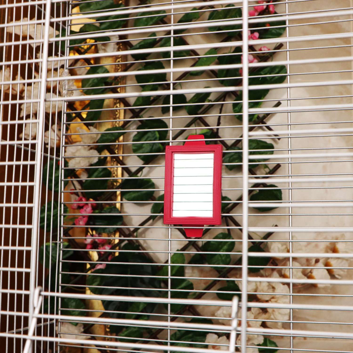 Зеркало для птиц Пижон 12 см рубиновое - фото 4