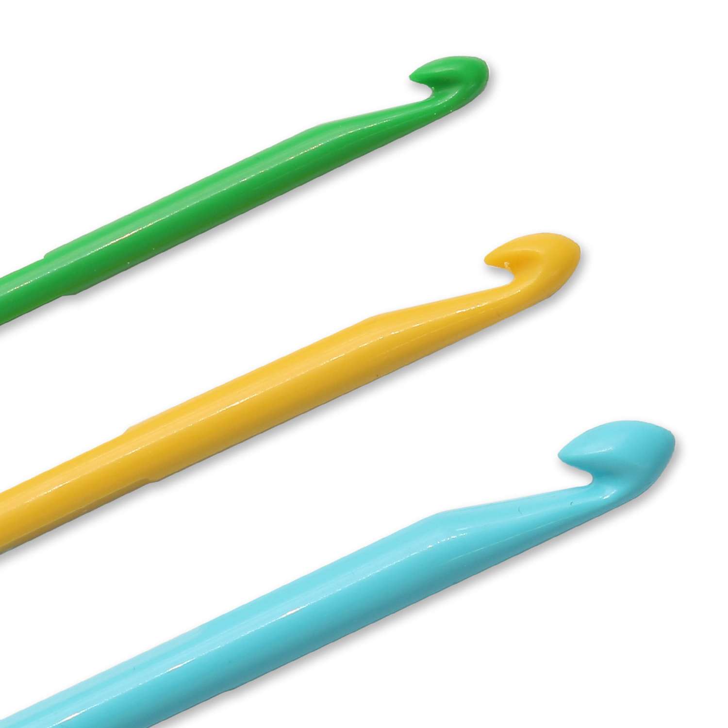 Набор крючков для вязания Pony пластиковых для начинающих цветные для шерсти хлопка акрила 4-5-6 мм 1 44350 - фото 2