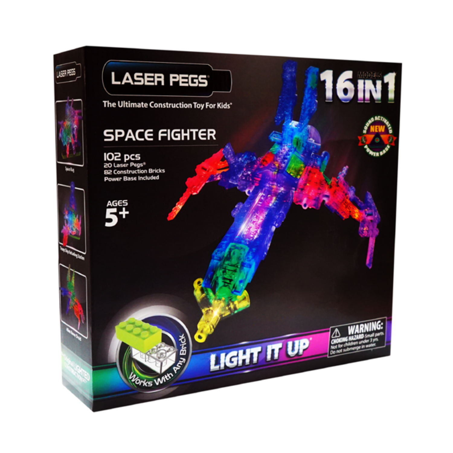 Светодиодный конструктор Laser Pegs Космос 16 в 1 - фото 1