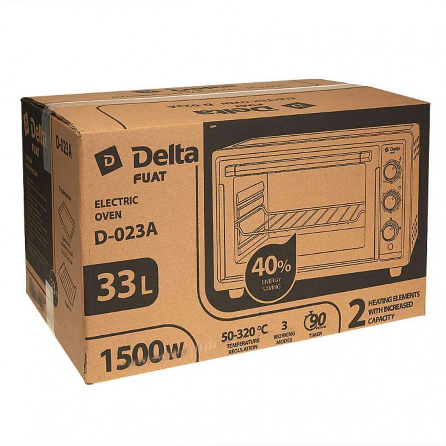 Мини-печь Delta электрическая D-023A Fuat таймер 3 режима 33 л 1500 Вт - фото 8