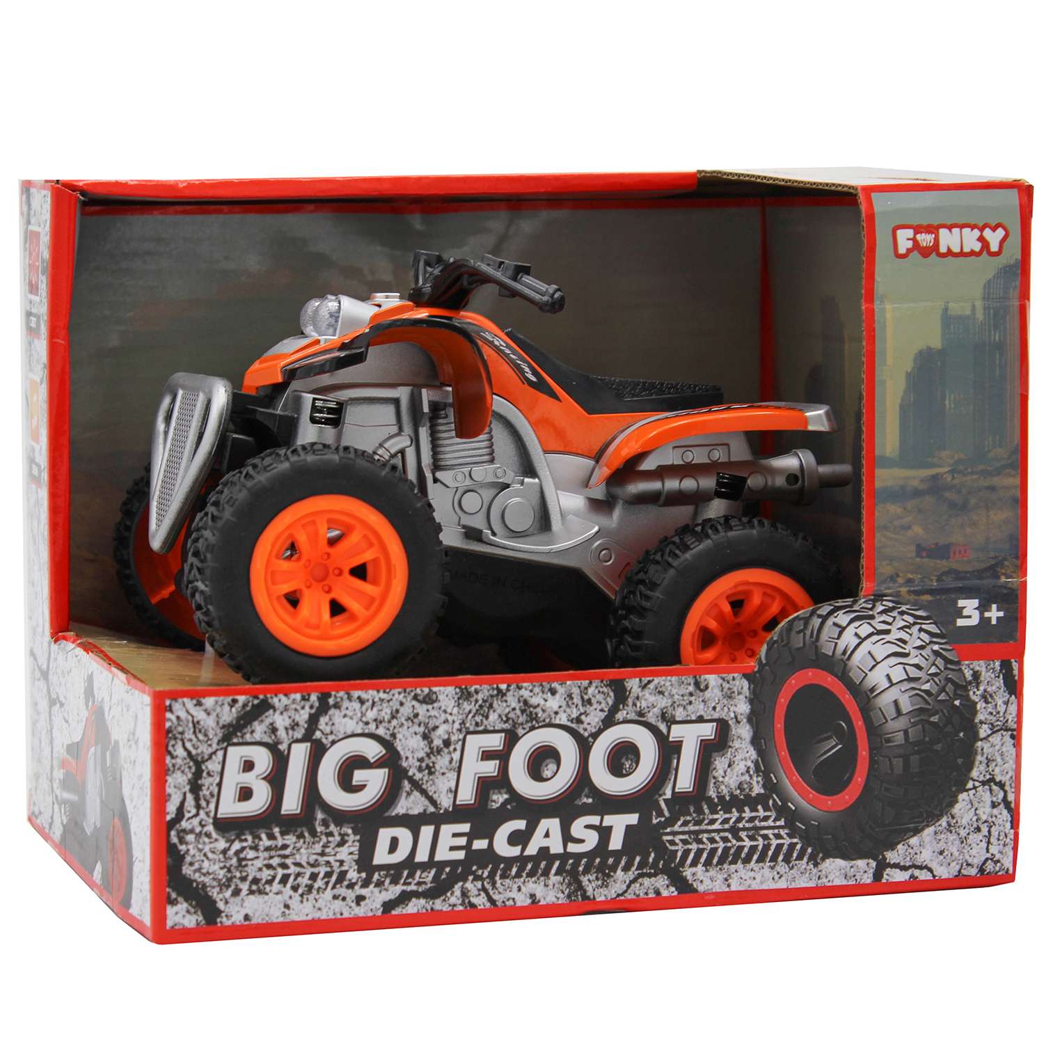 Квадроцикл Funky Toys 1:24 оранжевый FT61063 - фото 3