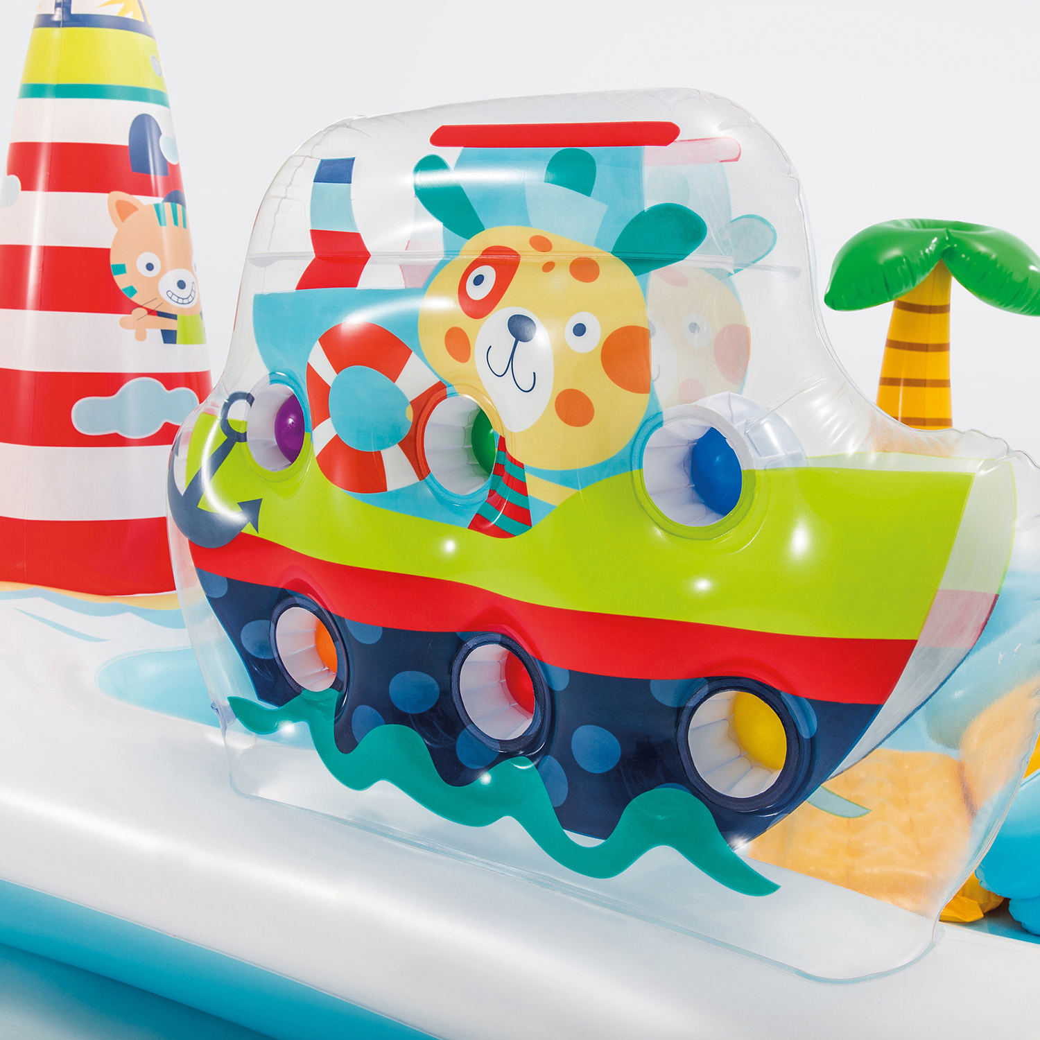 Надувной бассейн с горкой INTEX Водный игровой центр Весёлая рыбалка 218 х 188 х 99 см от 3 лет - фото 4