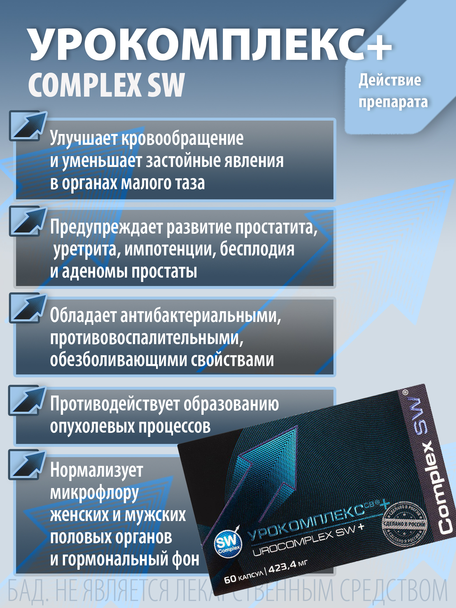 Препарат Урокомплекс + Оптисалт для мочеполовой системы 60 капсул - фото 5