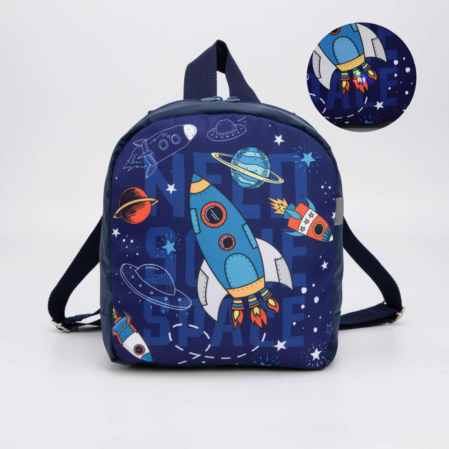 Рюкзак детский NAZAMOK «Космос» со светодиодом - фото 2