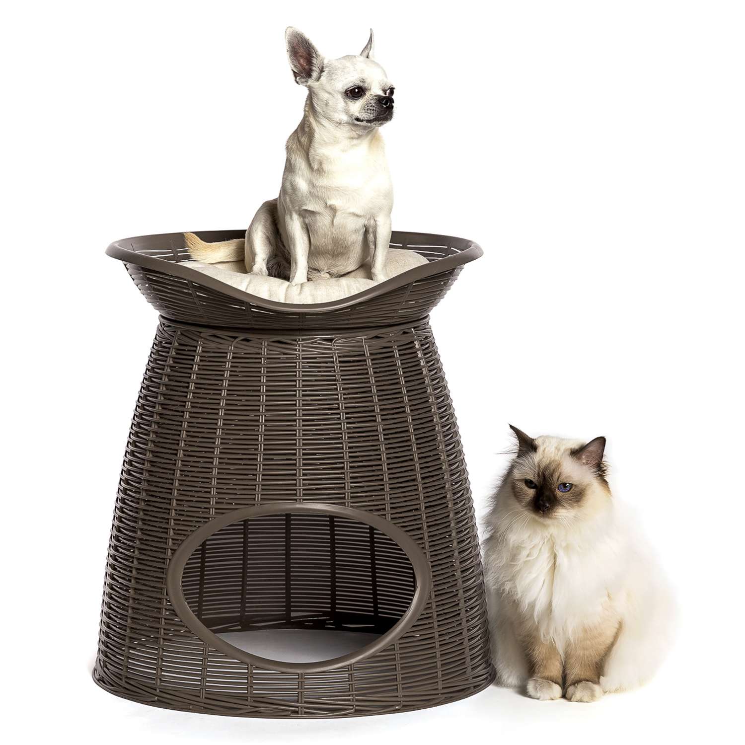 Домик для кошек Bama Pet Pasha с подушечками Светло-коричневый-Бежевый 19120 - фото 2