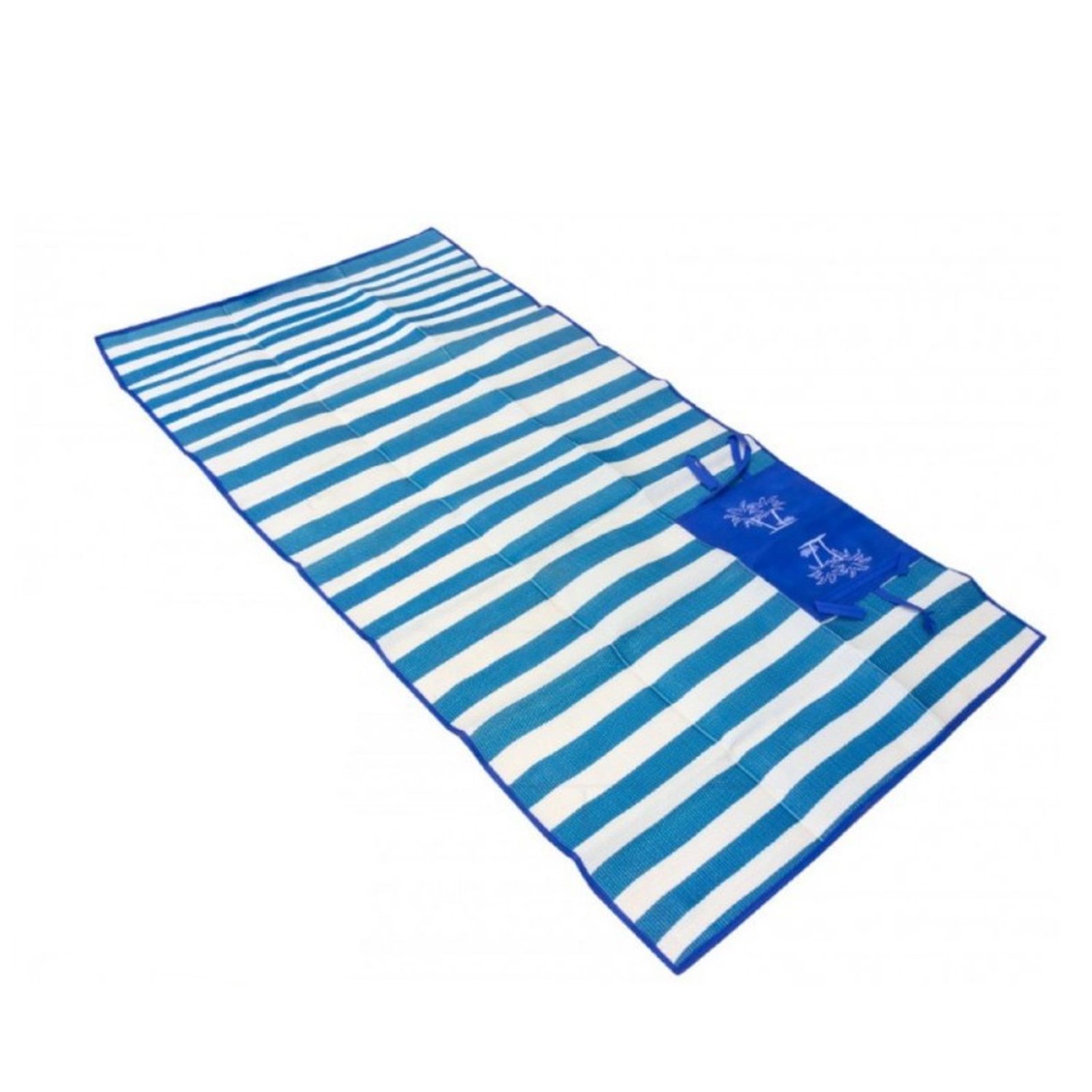 Пляжный коврик Rabizy с ручками для переноски 150х170 см синий - фото 2