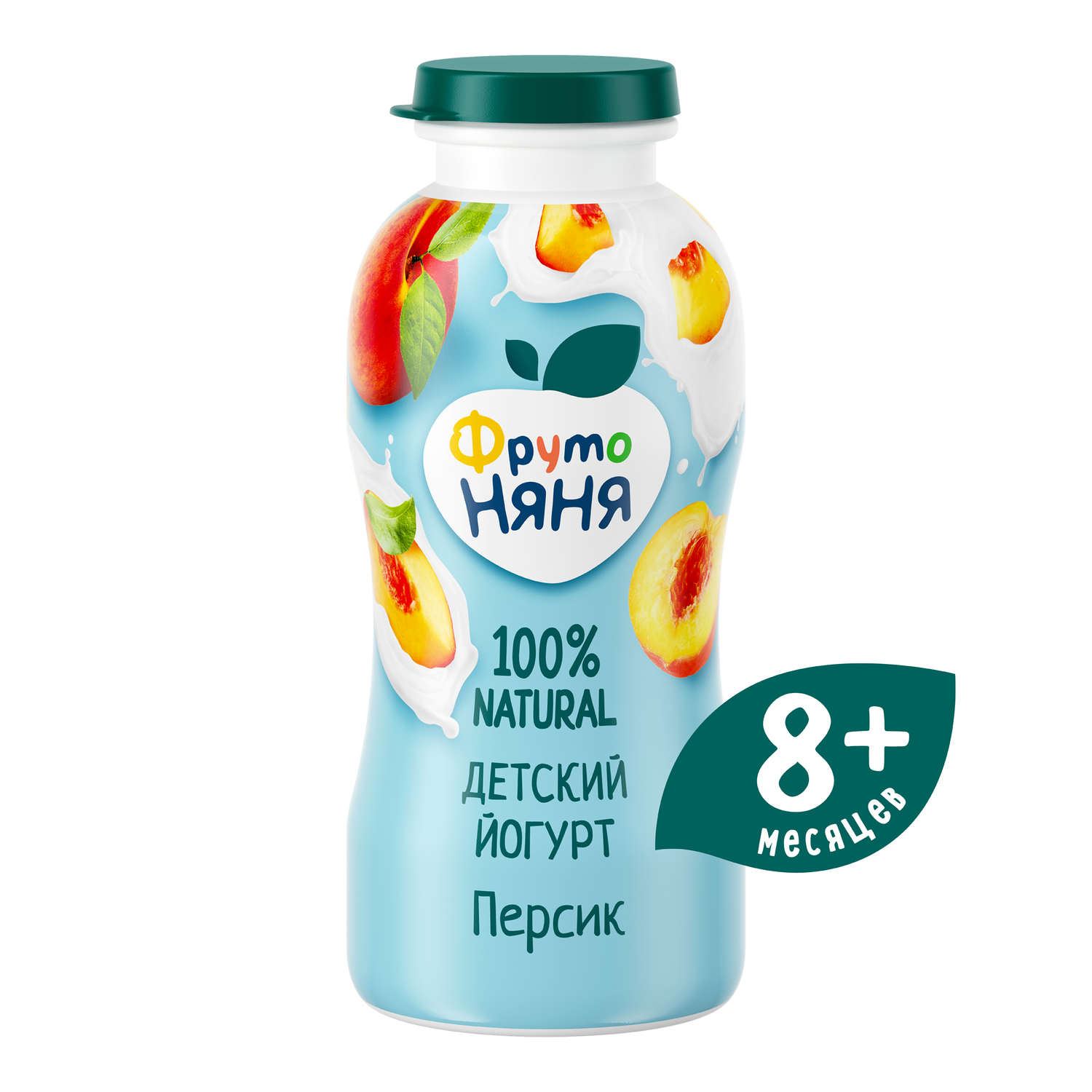 Йогурт ФрутоНяня питьевой персик 2.5% 0.2л с 8месяцев - фото 1