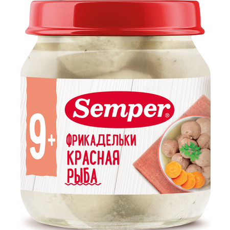 Фрикадельки Semper красная рыба 100г с 9месяцев