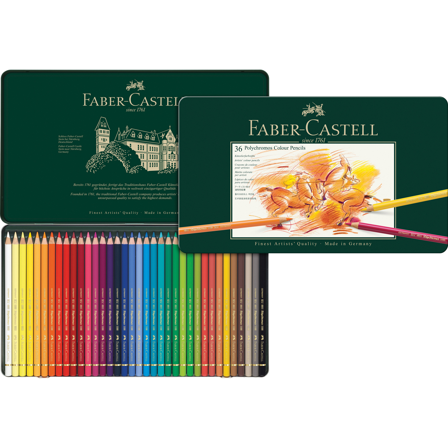 Карандаши цветные Faber Castell художественные Polychromos 36 цветов - фото 2