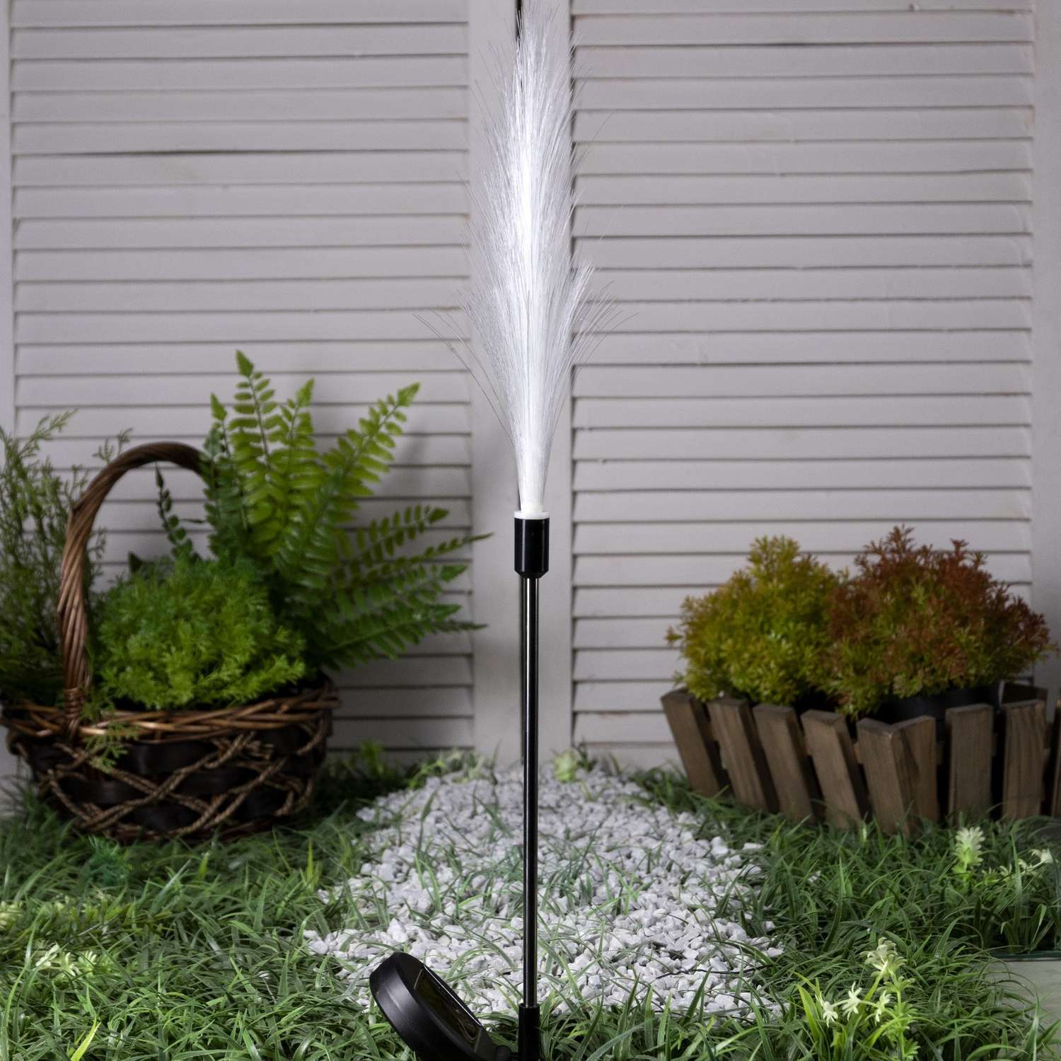 Садовый светильник Luazon на солнечной батарее «Колос» 85 см 8 LED свечение тёплое белое - фото 2