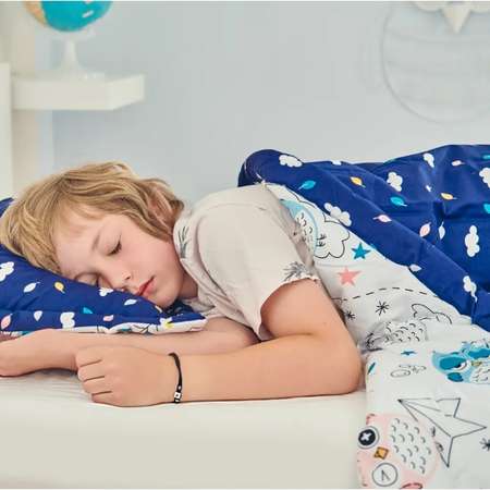 Одеяло детское Dormeo Сова фиолетовый/синий 140х200 см