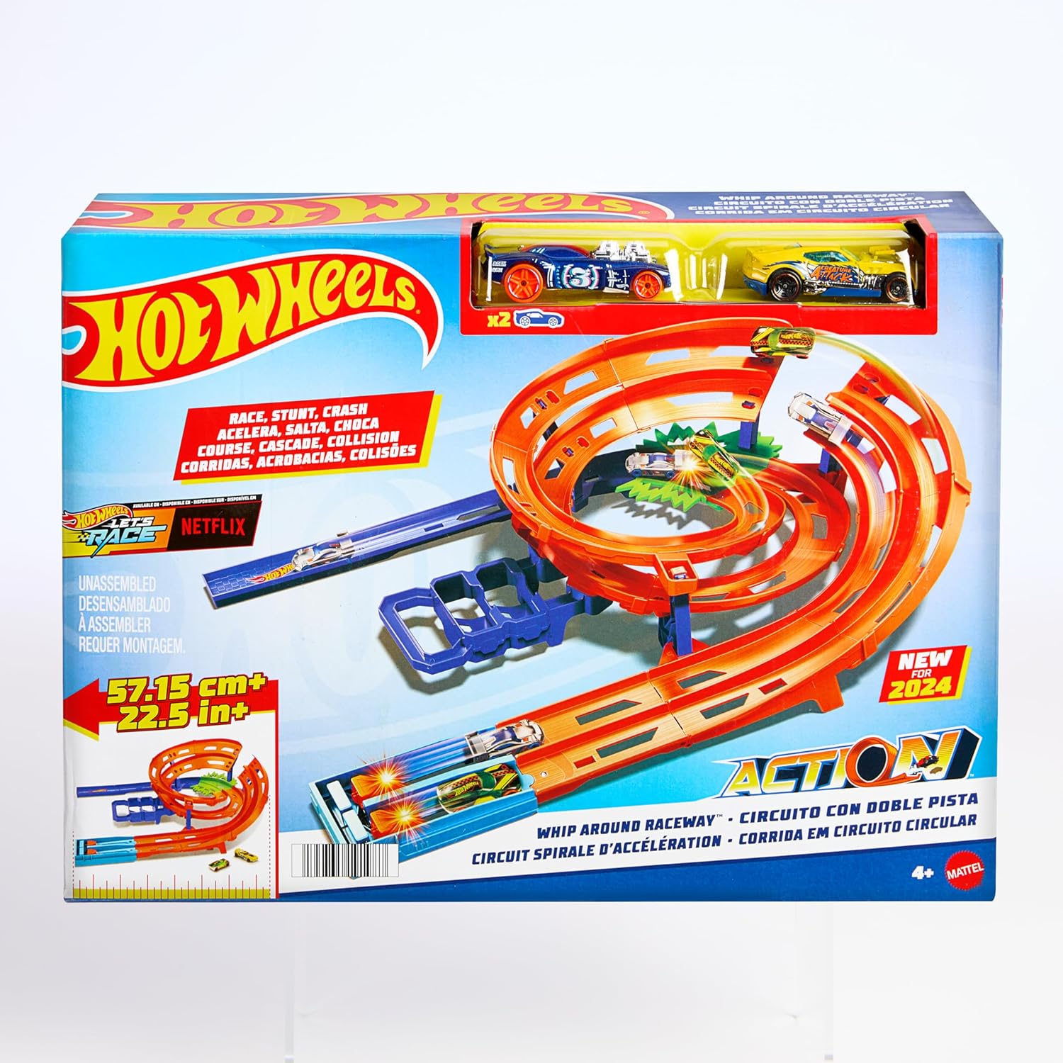 Трек Hot Wheels Гоночная петля с пусковой установкой HTK17 - фото 1