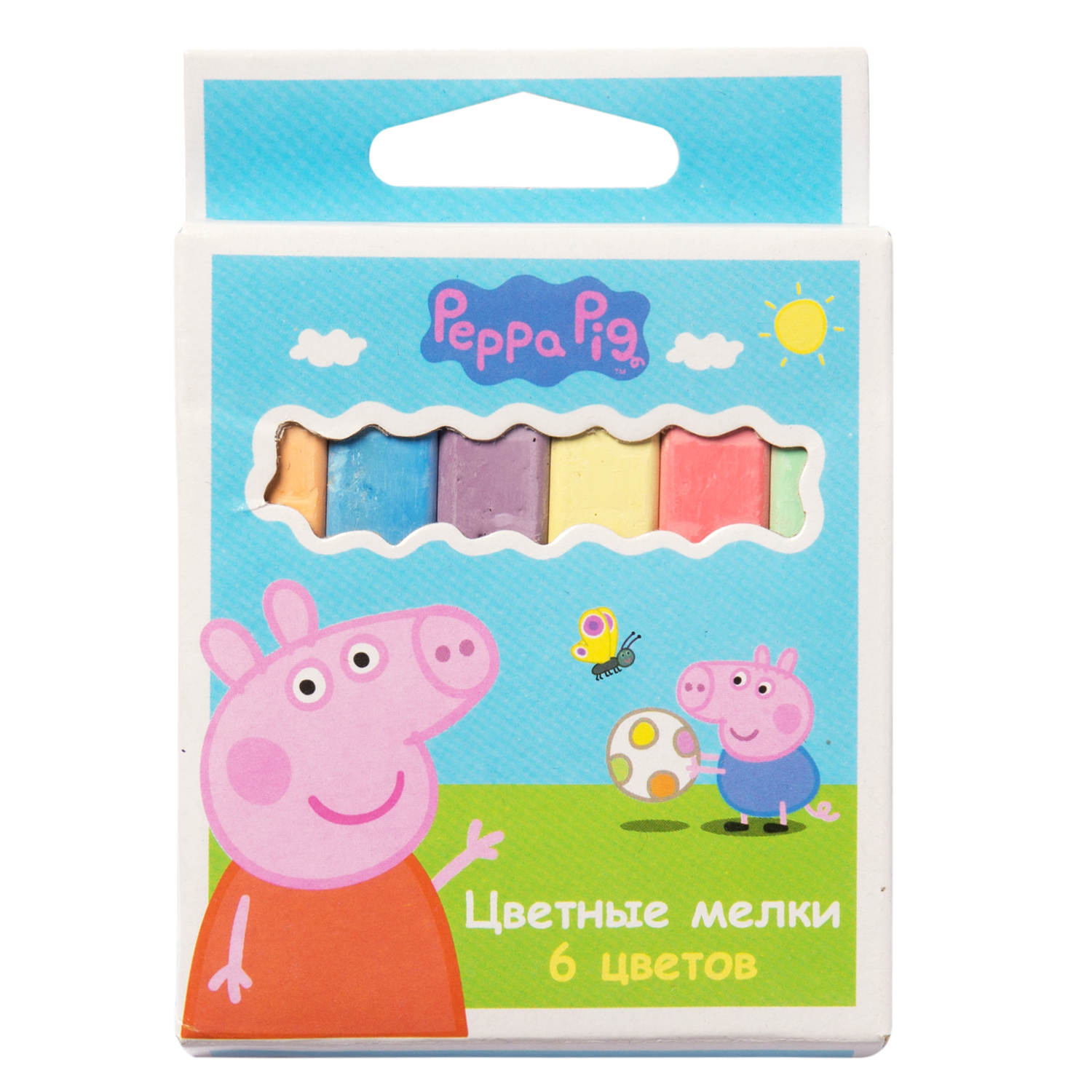 Мелки Росмэн Peppa Pig 6цветов 34058 - фото 1