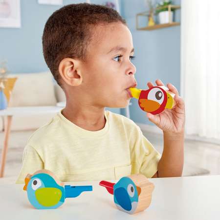 Детская музыкальная игрушка HAPE Свистулька красная птичка E0474_HP