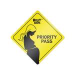 Наклейка для авто виниловая ROXY-KIDS PRIORITY PASS цвет желтый