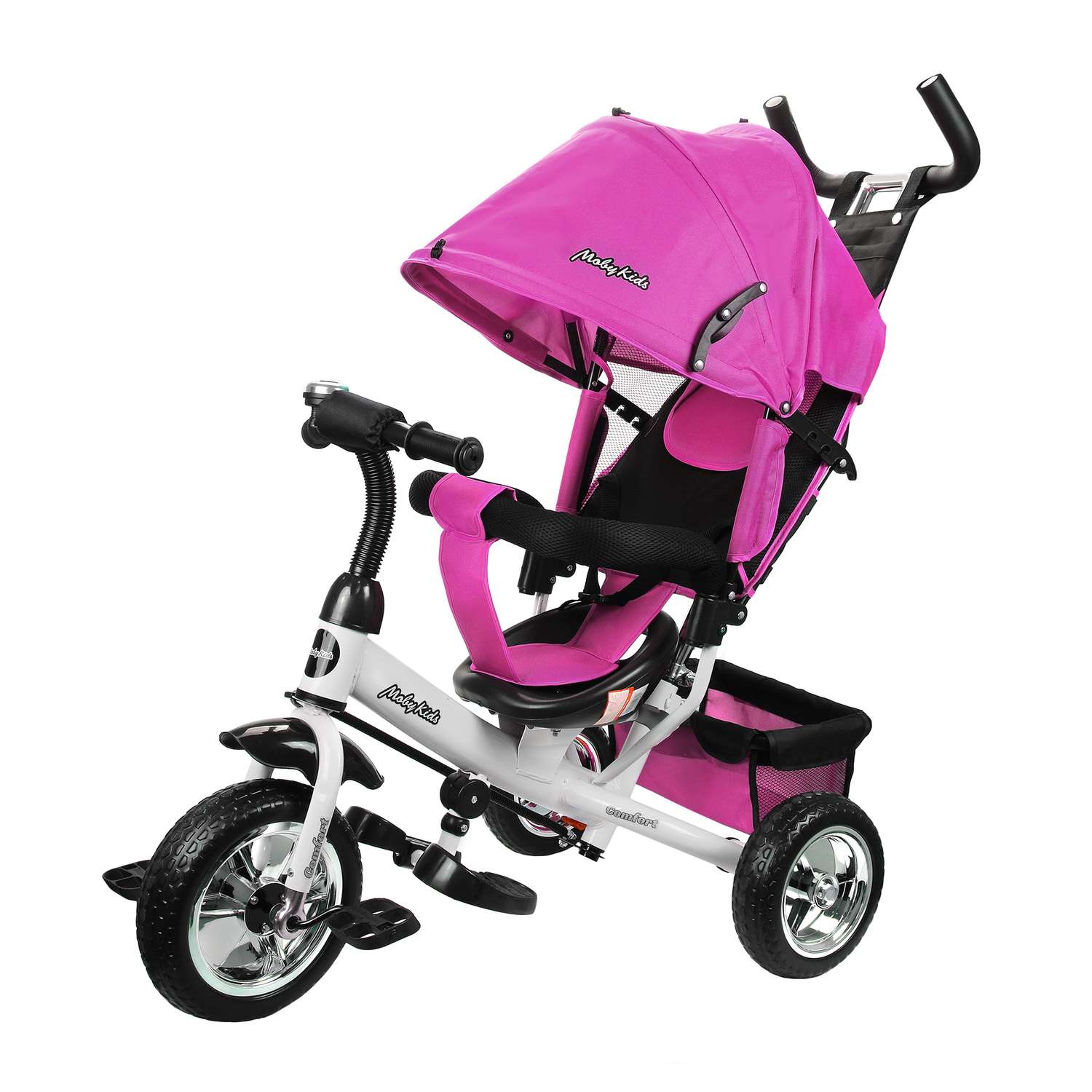 Велосипед трехколесный Moby Kids Comfort 10x8 EVA Розовый - фото 1