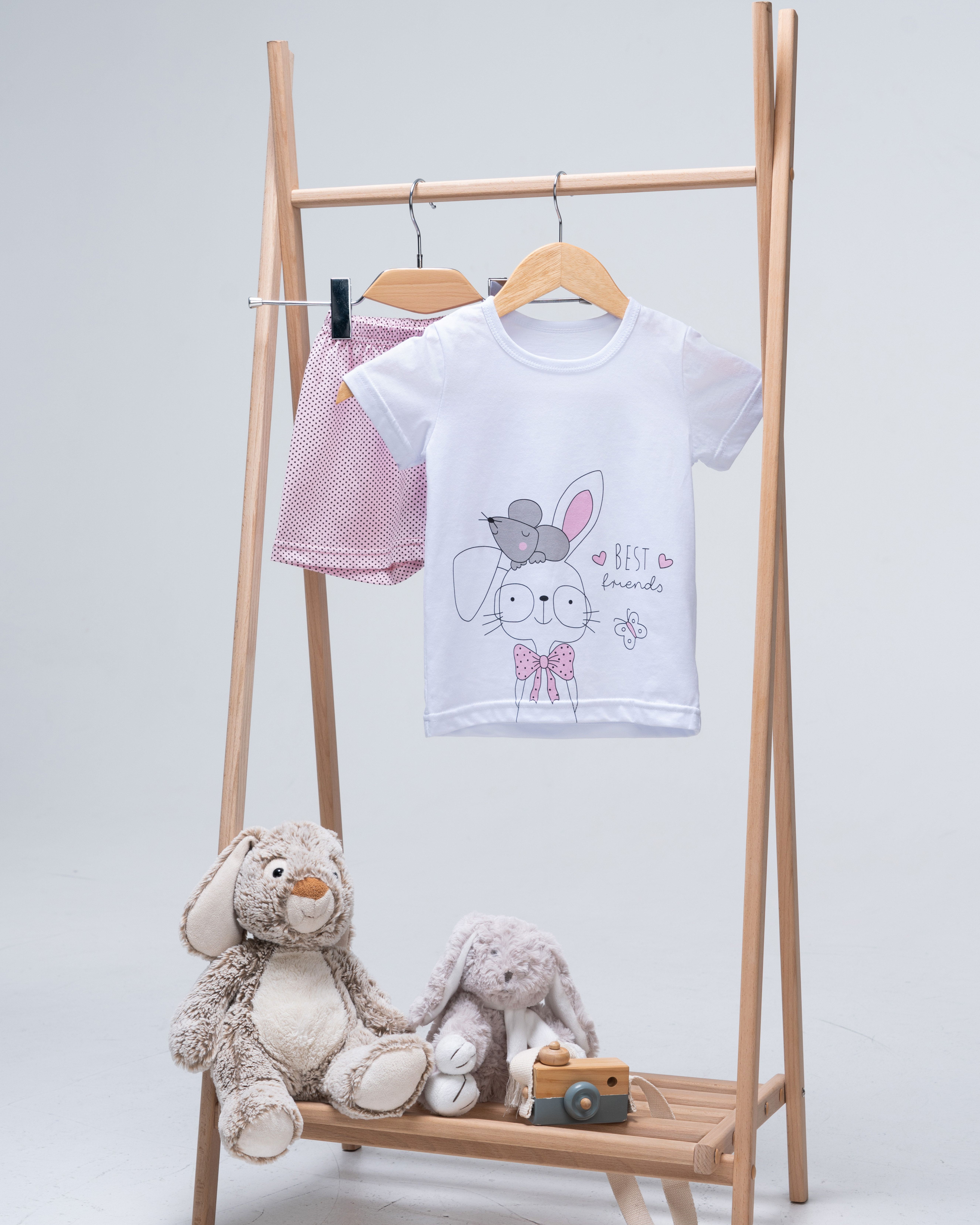 Пижама Babycollection 603/pjm003/sph/k1/003/p1/W*dбелый бледно-розовый - фото 11