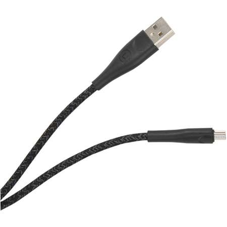 Дата-кабель USAMS SJ393 USB – micro USB (1 м) нейлоновая оплетка черный