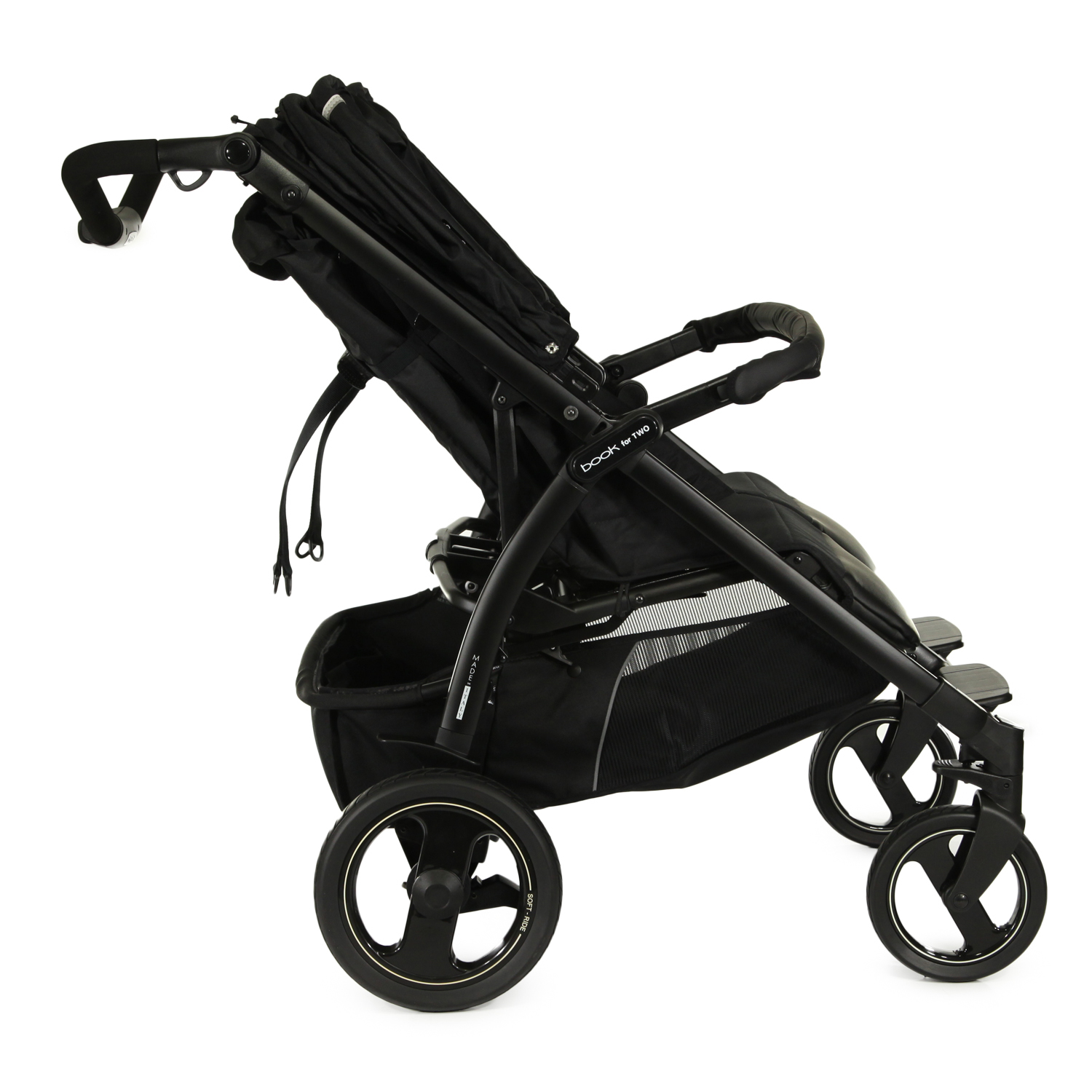 Коляска прогулочная для близнецов Peg-Perego Book For Two Classic Black - фото 7