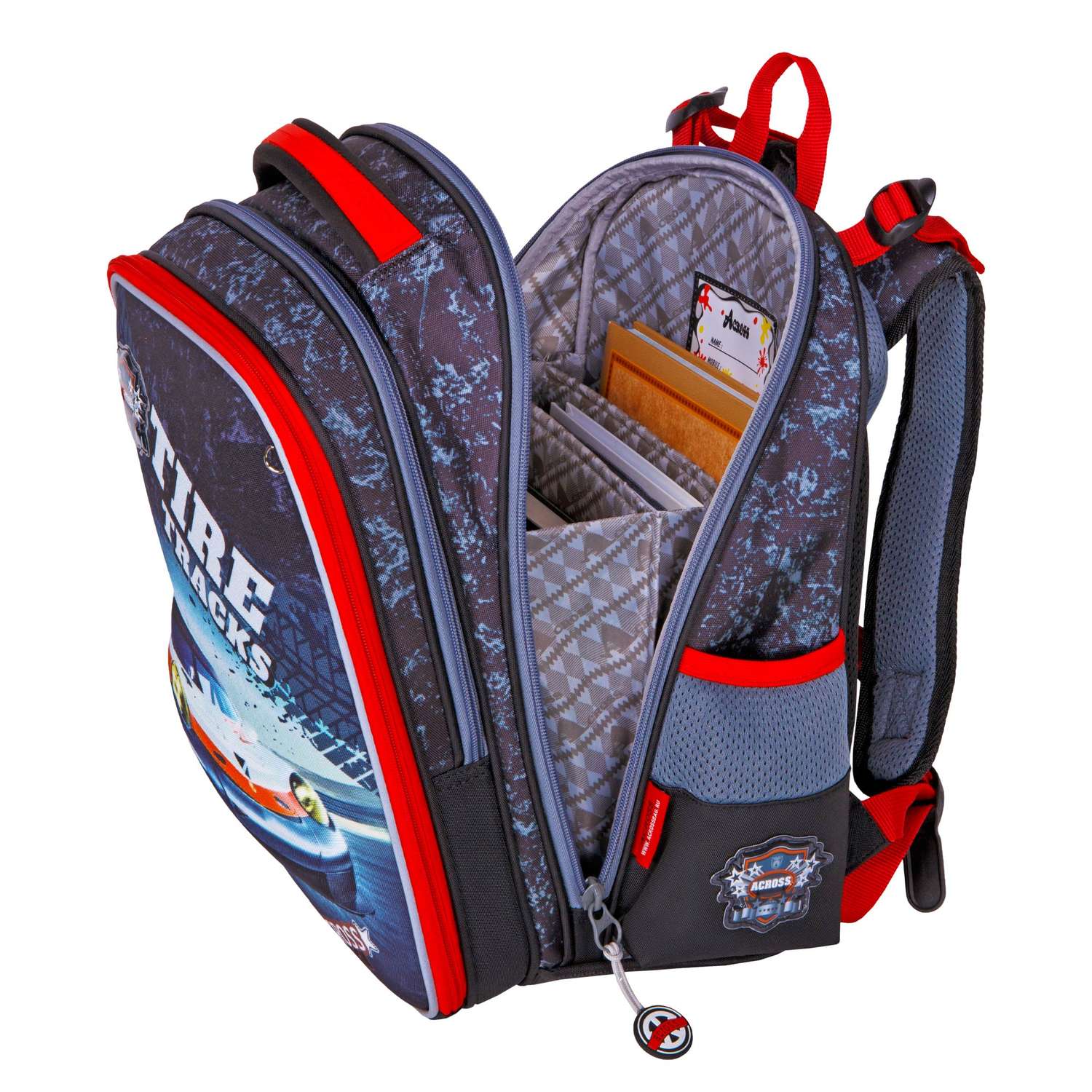 Рюкзак школьный ACROSS с наполнением: мешочек для обуви и брелок - фото 7