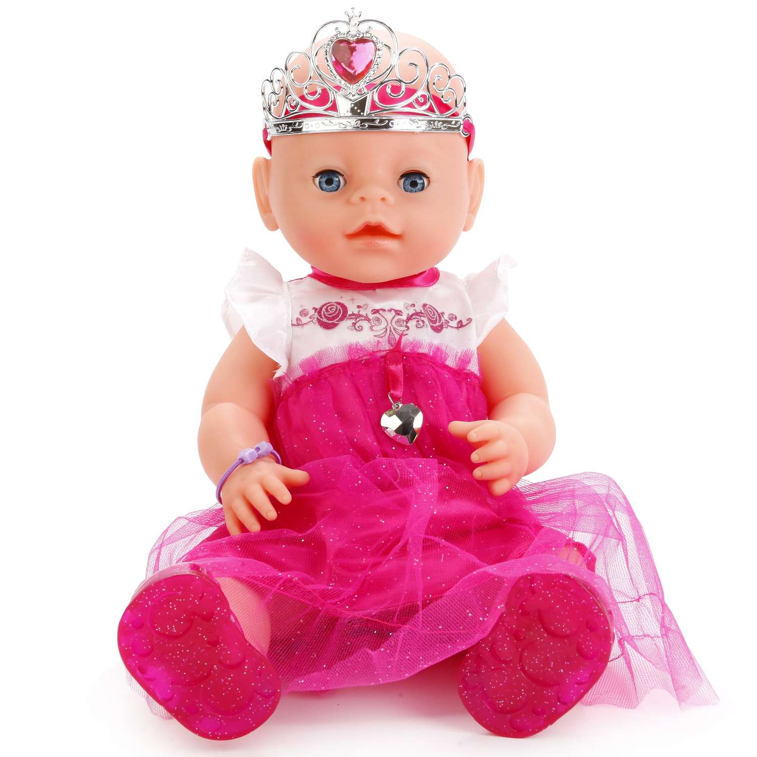 Кукла Карапуз интерактивная в ярко-розовом платье Y40BB-DP-PRS-RU 215457 - фото 3