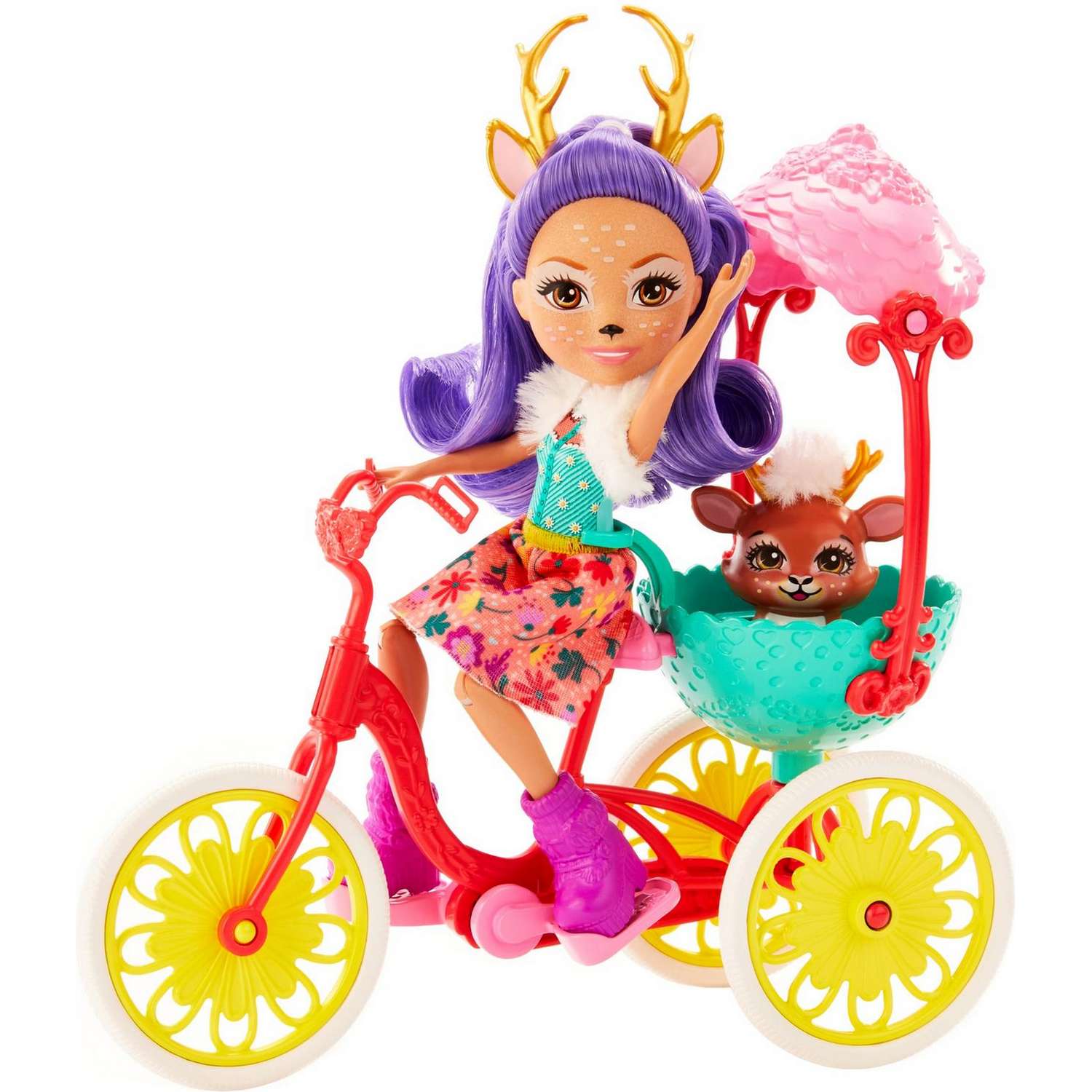 Кукла Enchantimals Велосипедисты с питомцем и транспортным средством GJX30 GJX30 - фото 3