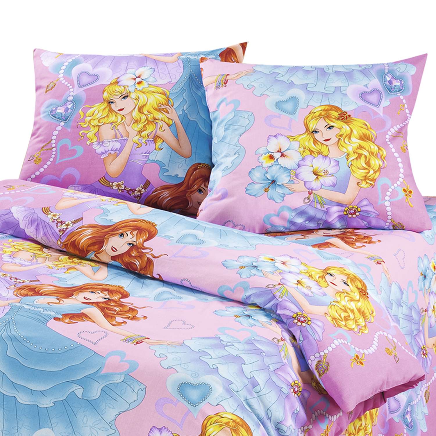 Комплект постельного белья MILANIKA Принцесса 3 предмета 1.5 спальный - фото 2