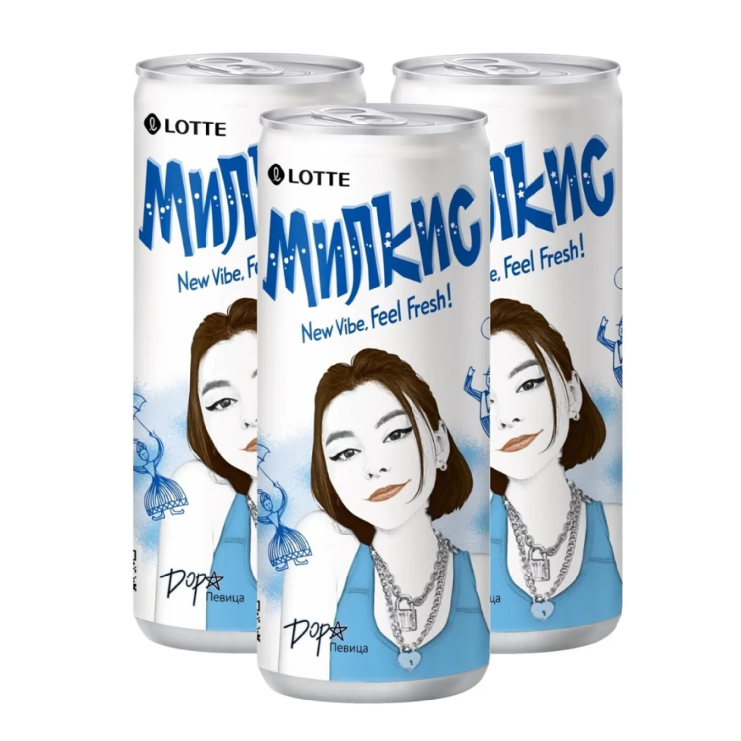 Газированный напиток Lotte Milkis Оригинал 3 шт по 250 мл - фото 1