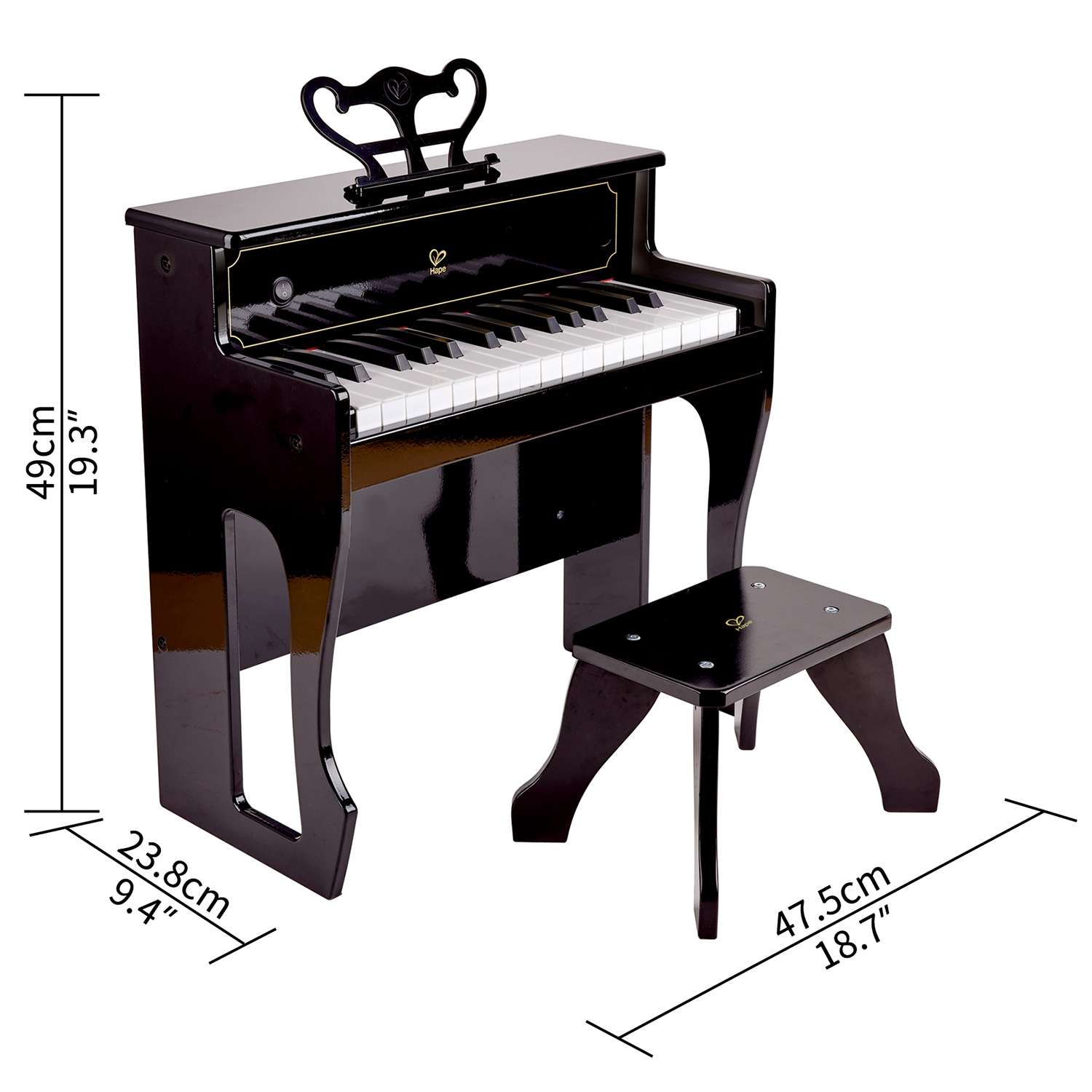 Пианино динамическое Hape вертикальное электронное - фото 2