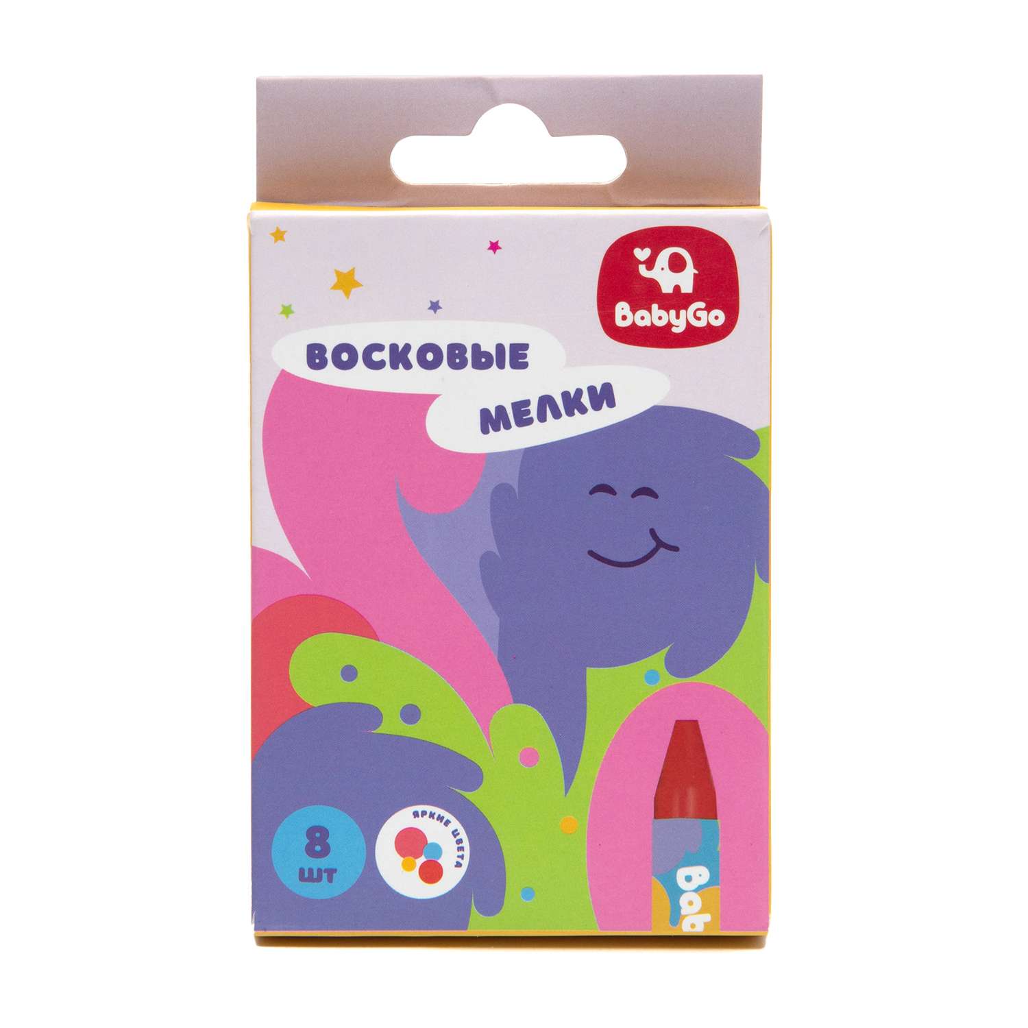 Мелки восковые Baby Go неоновые 8шт SS2311005 - фото 1