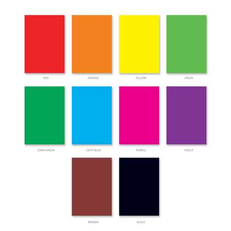 Бумага цветная ArtBerry В5 мелованная самоклеящаяся 10цветов 10л 44996