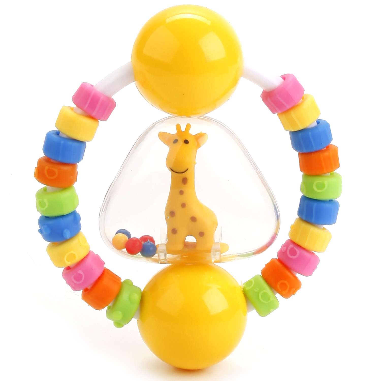 Игрушка-погремушка УМка Фигурка с цветными колечками - фото 3