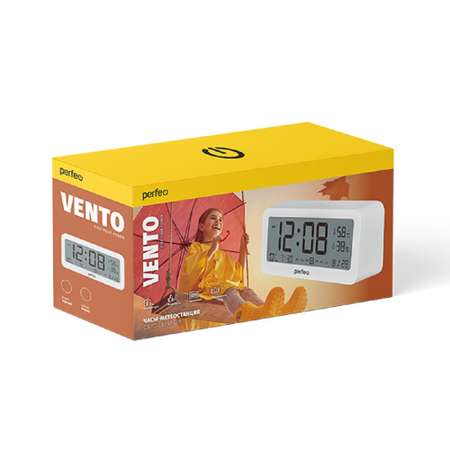 Часы-метеостанция Perfeo Vento белый PF-S8826