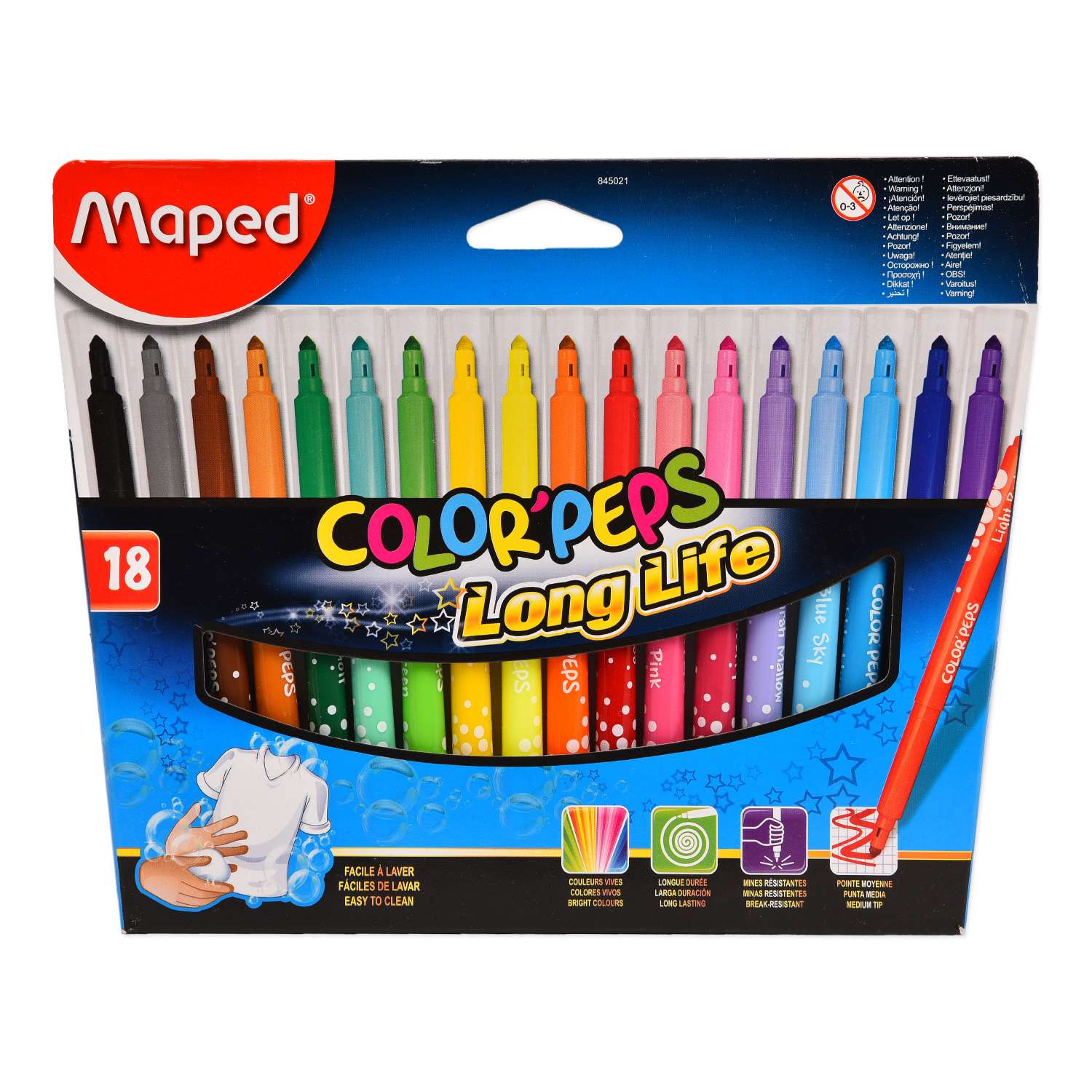 Фломастеры MAPED Color Peps 18цветов 845021 - фото 1