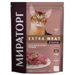 Полнорационный сухой корм WINNER Extra Meat с говядиной Black Angus для домашних кошек старше 1 года 0.4 кг