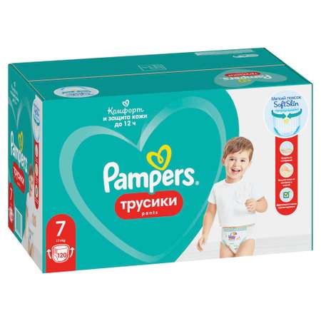 Подгузники-трусики Pampers Pampers Pants 7 17+кг 120шт