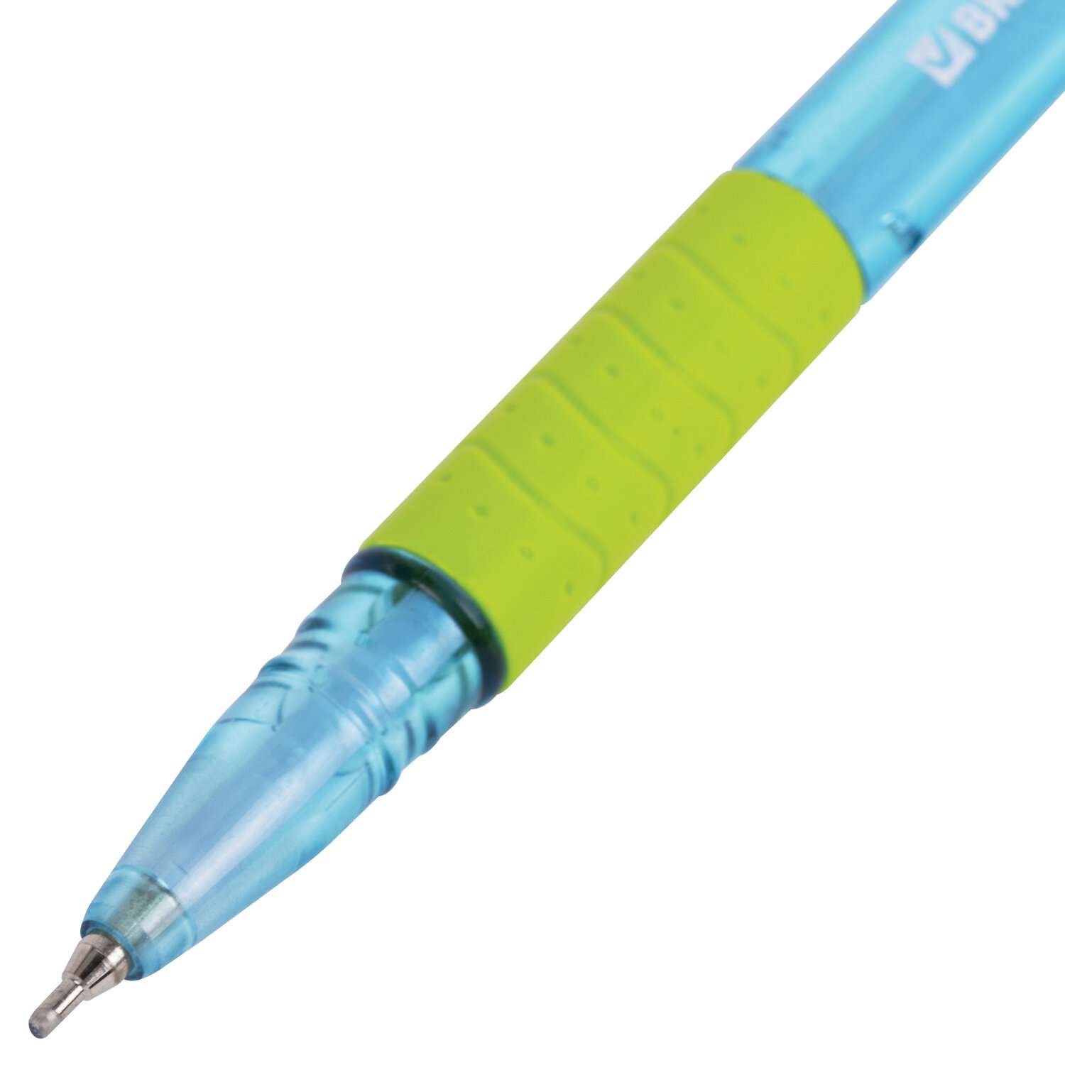 Ручки шариковые Brauberg синие набор 12 штук тонкие для школы - фото 5